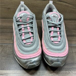 Nike Silver & Pink Wave-Trim Air Sneakers